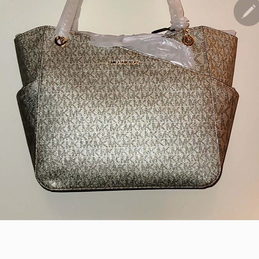Michael Kors Metallic Gold Tote Bag
